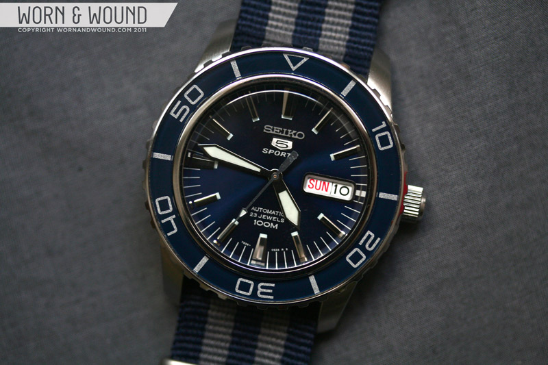 Danmark bacon Dempsey Initial Impression: Seiko 5 SNZH53 Diver in Blue - Worn & Wound