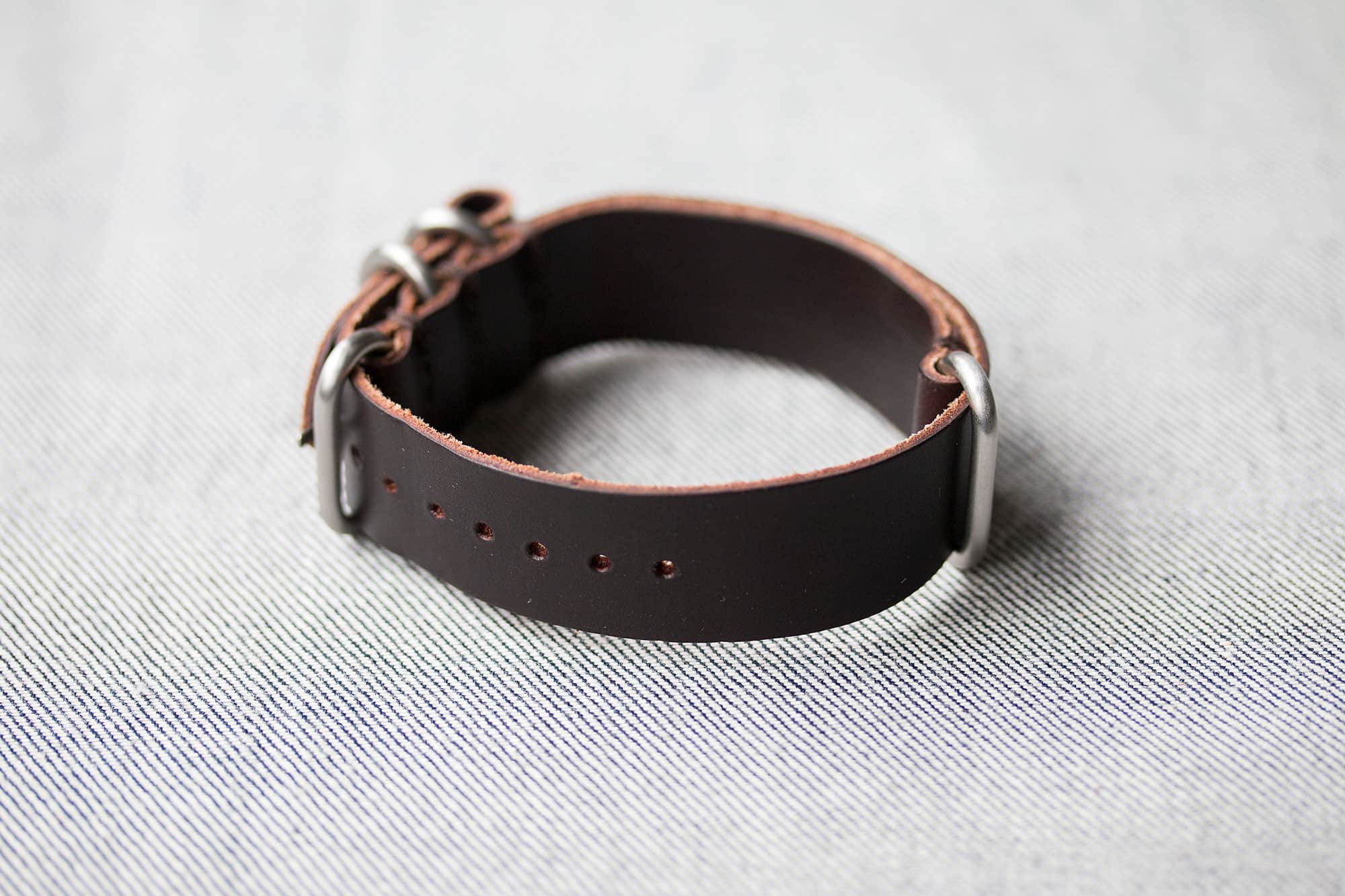 Arvo Black Awristacrat Watch - Mahogany Leather 40mm Mahogany Leather