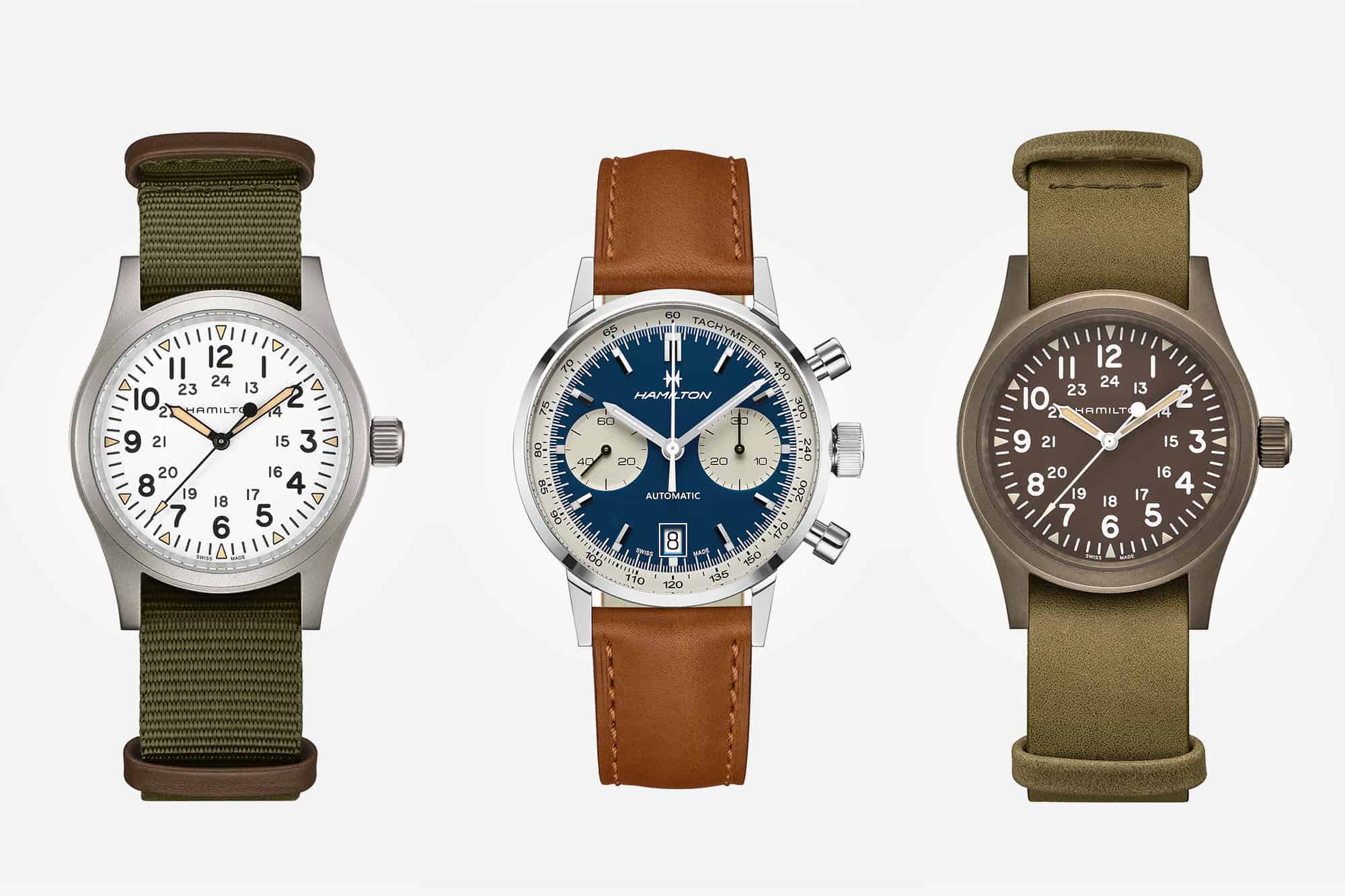 Introducing New Colors for the Hamilton Khaki Field Mechanical and Intra-Matic Auto Chrono