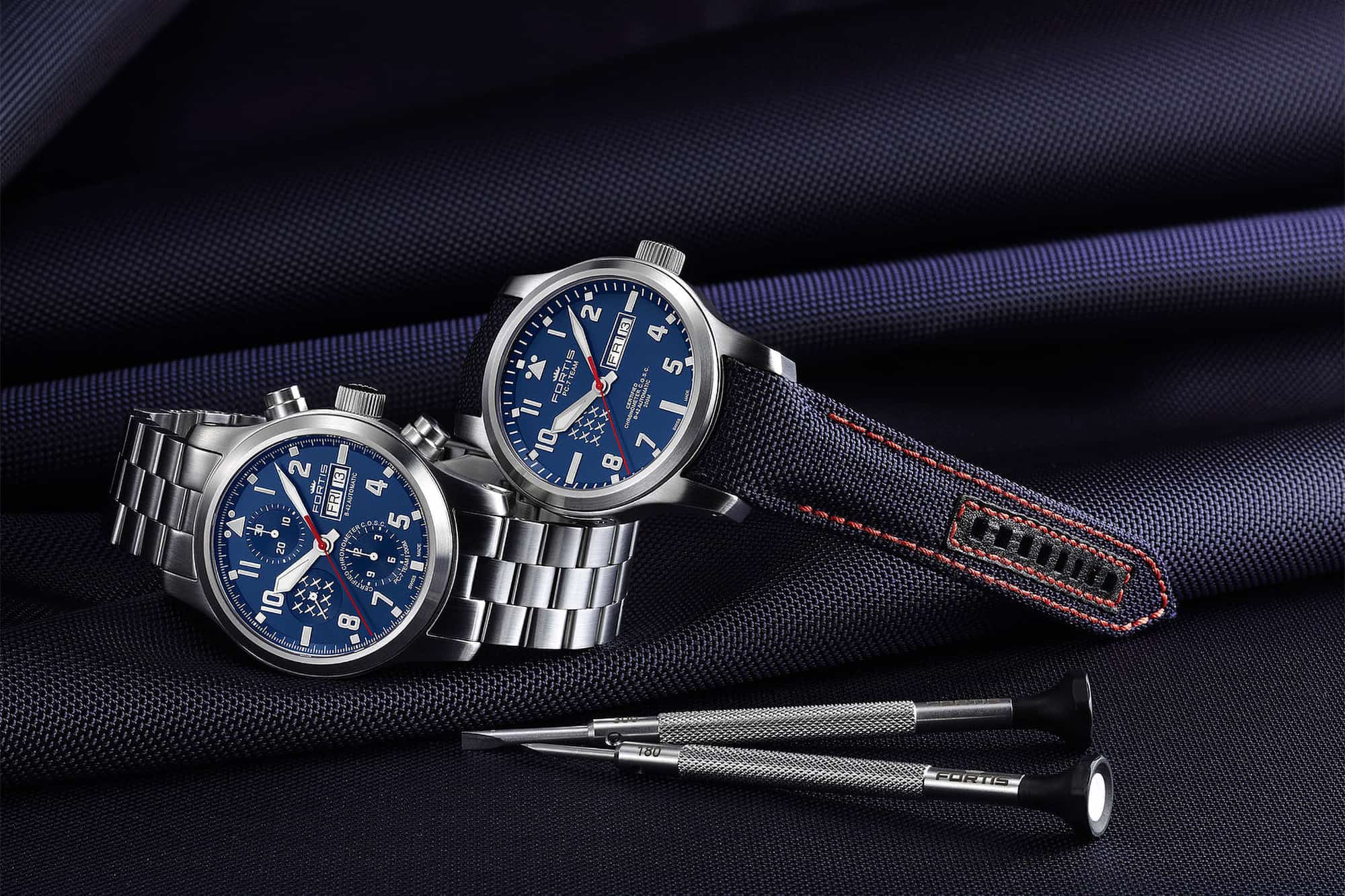 Introducing the Fortis PC-7 TEAM Aeromaster Chronograph and Day-Date - Worn  & Wound