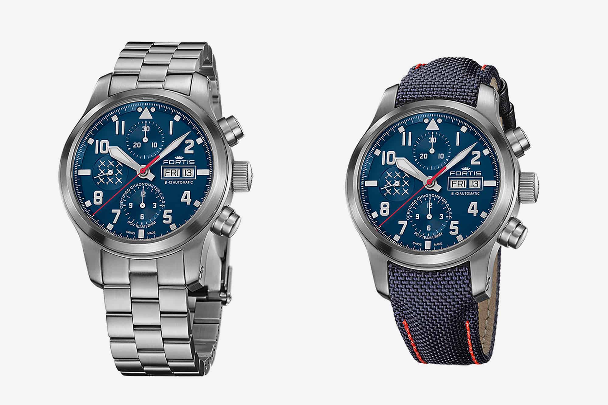 Introducing the Fortis PC-7 TEAM Aeromaster Chronograph and Day-Date 