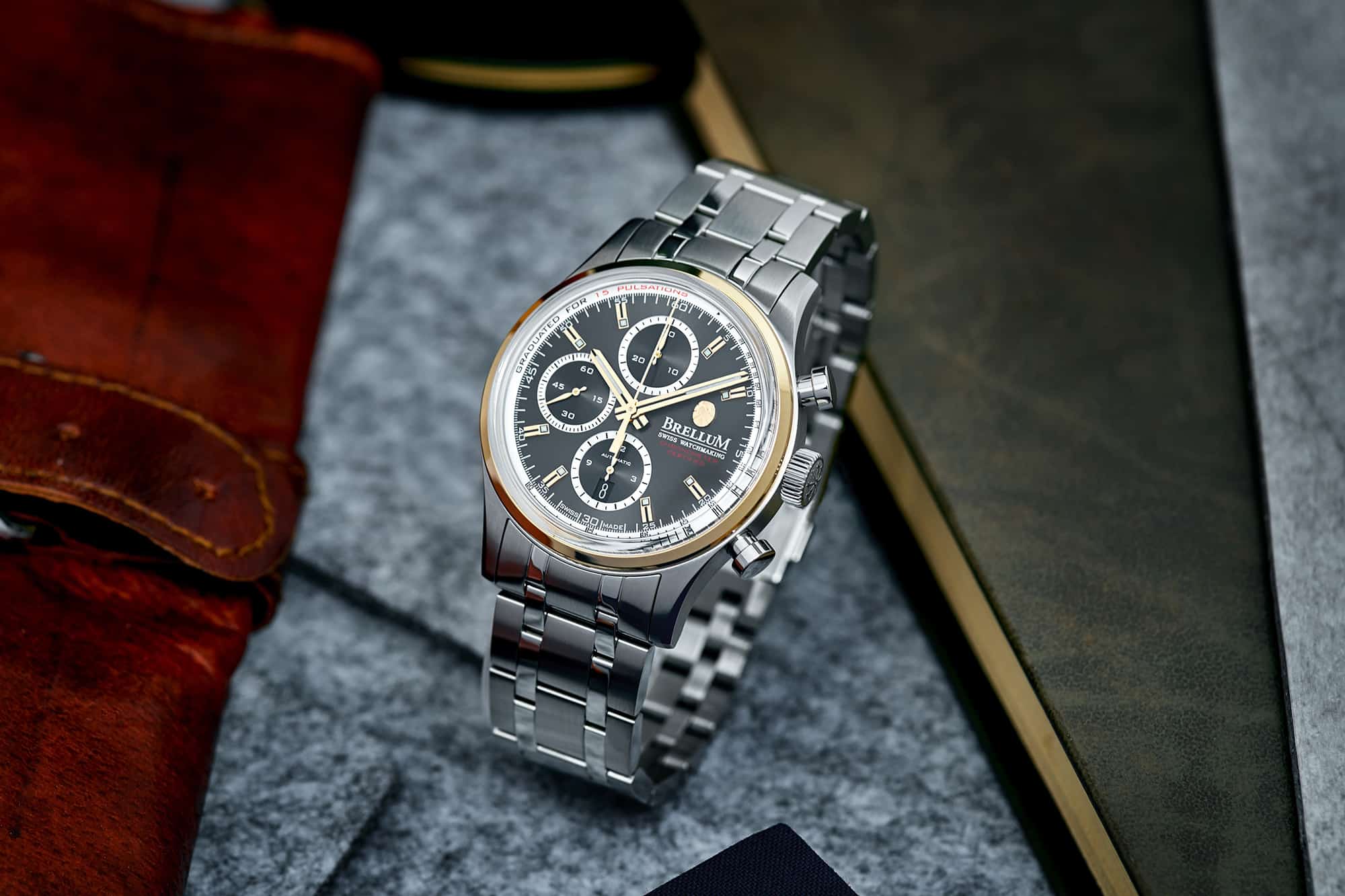 Brellum Updates Their Duobox Chrono with a Touch of (Real) Gold