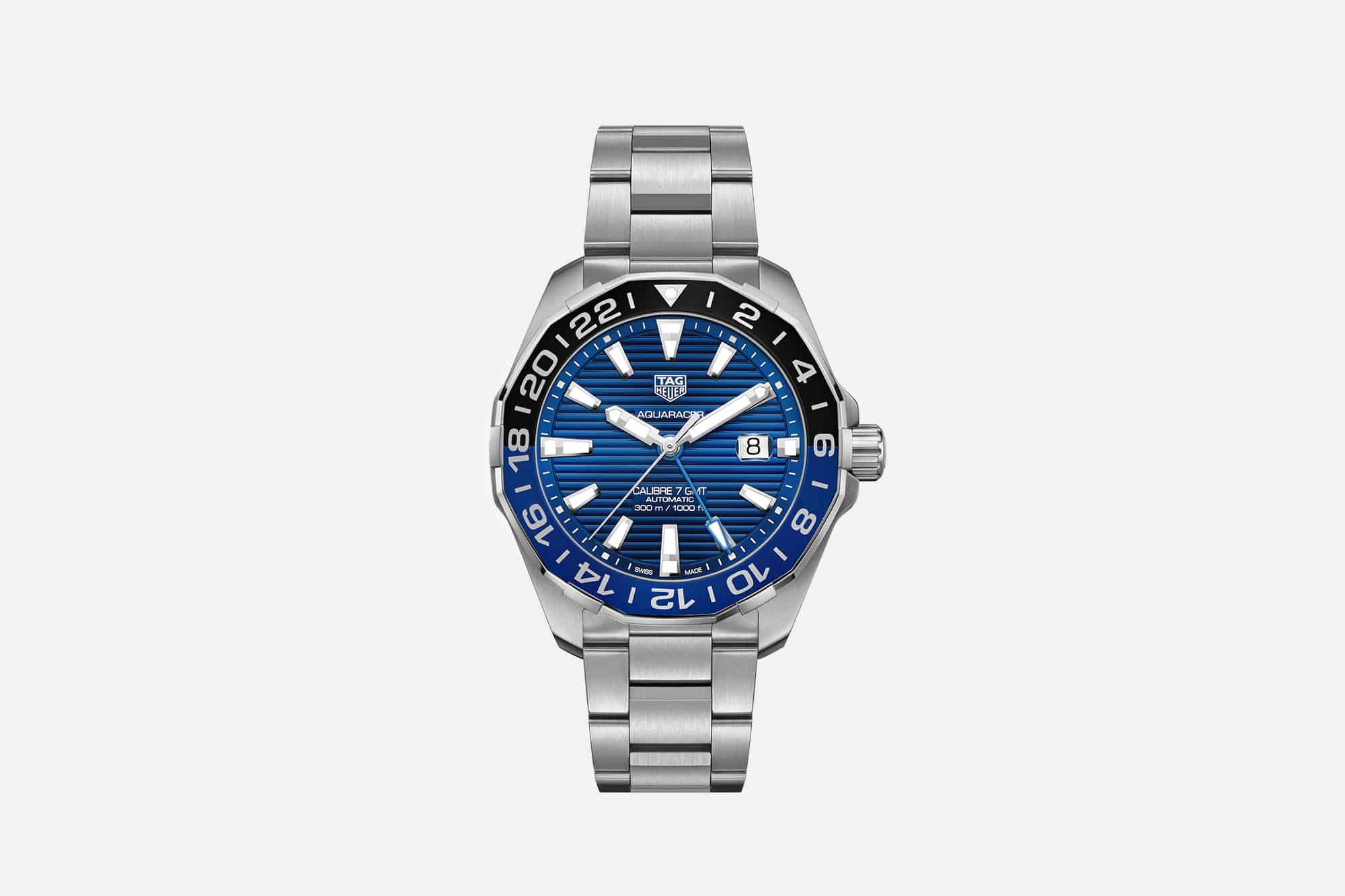 TAG Unveils a New Aquaracer GMT in With an Impressive Blue Dial - Worn ...