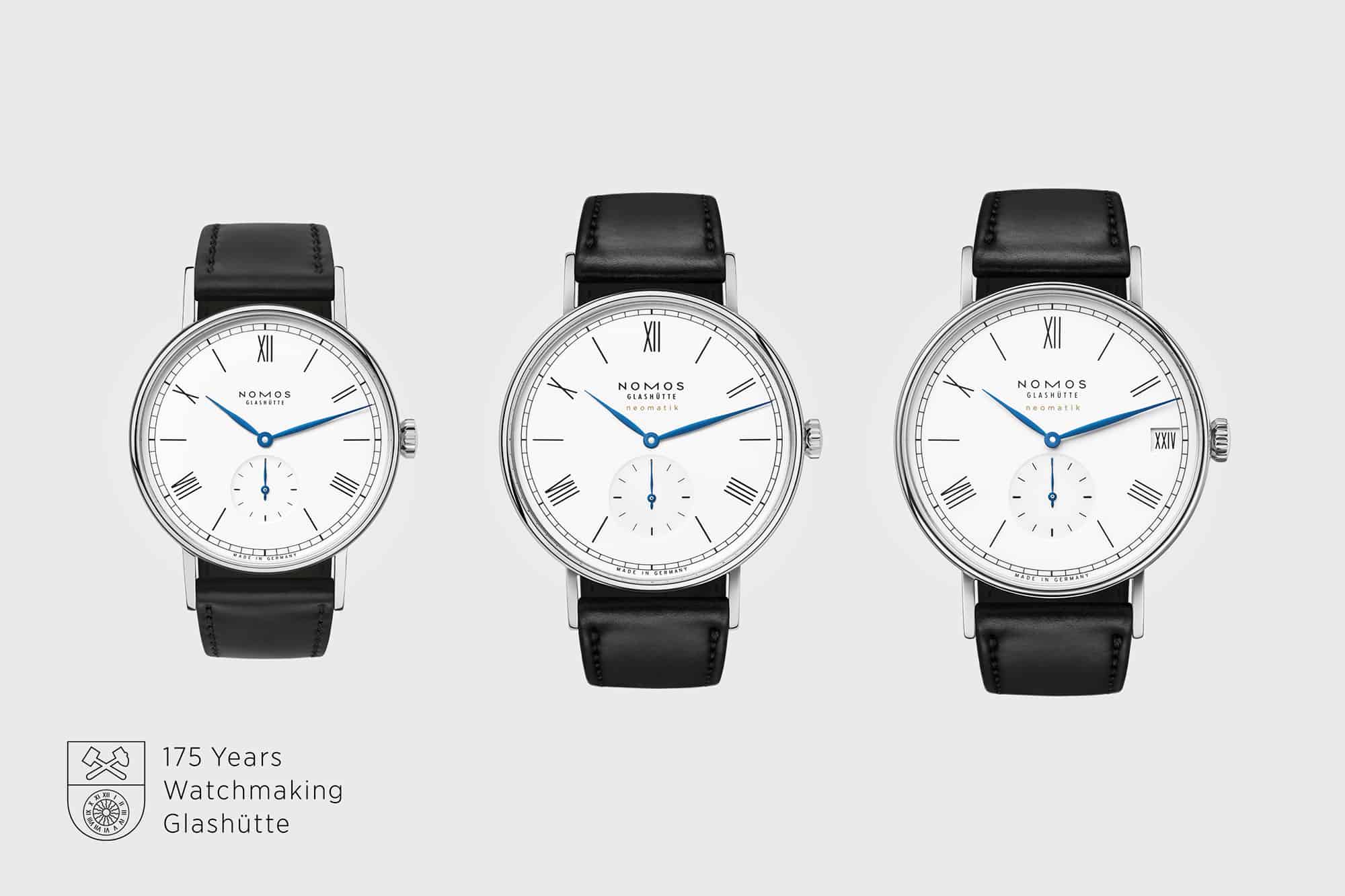 Nomos Celebrates 175 Years of Watchmaking in Glashutte with Three Limited Edition Ludwigs
