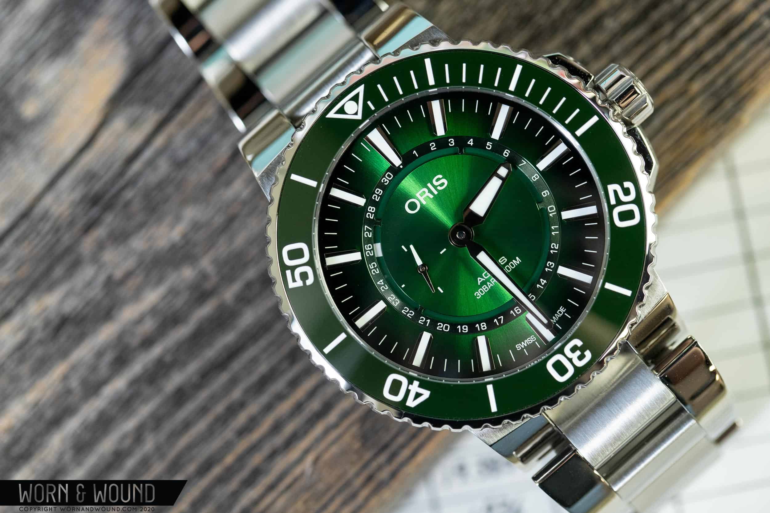Introducing the Oris Hangang Limited Edition, a Green Dialed Aquis for a Good Cause