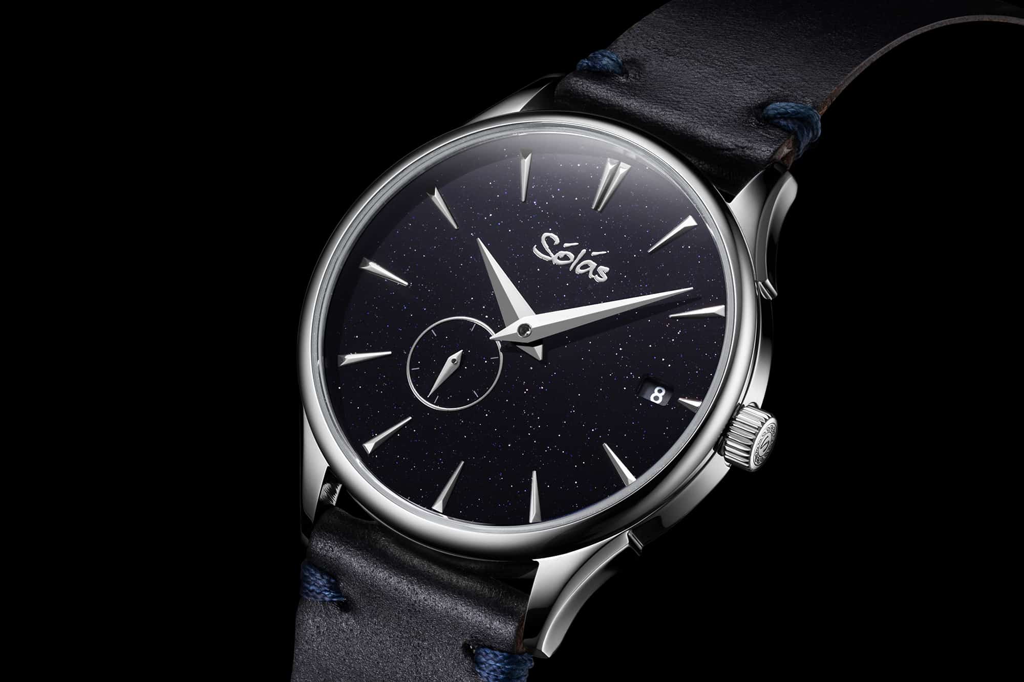 Introducing the Sólás Starlight, an Affordable Watch with a Micro-Rotor Movement and Aventurine Dial
