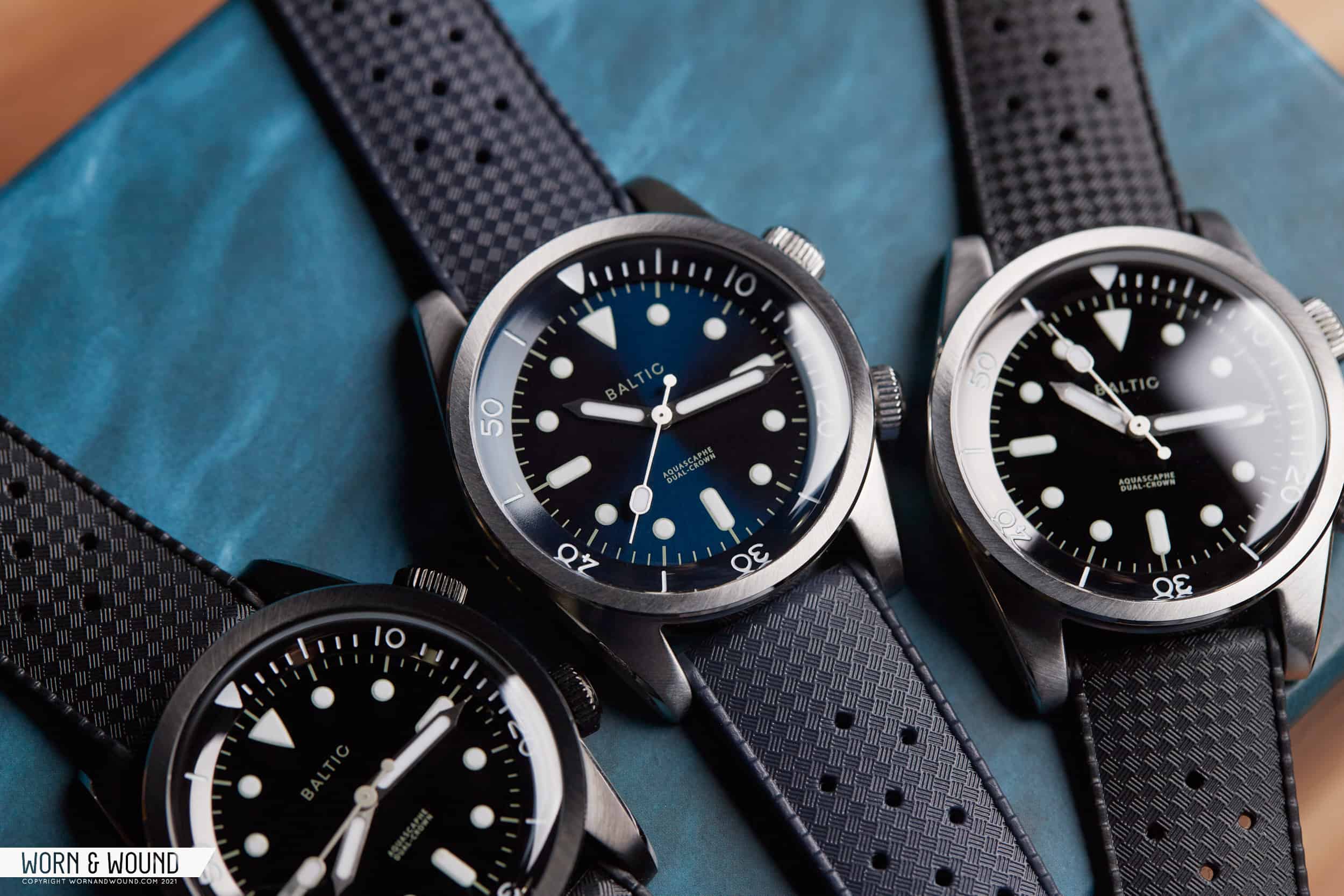 Introducing the Baltic Aquascaphe Dual-Crown Divers - Worn & Wound
