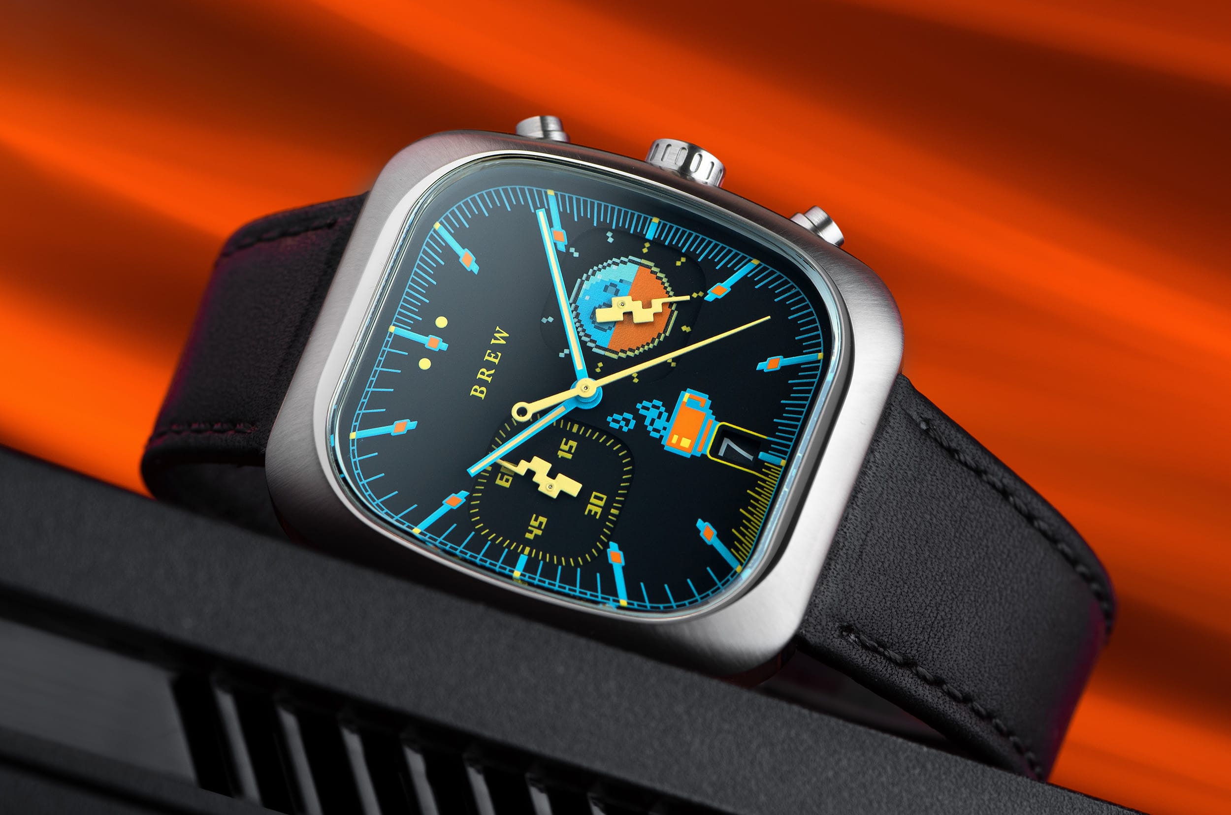 Brew Goes 8 Bit Retro With New Chronograph Worn Wound