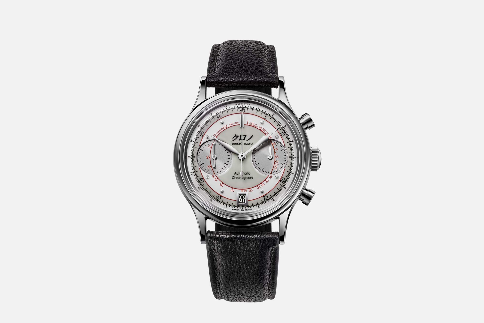 The Latest From Kurono is a White Dialed Chronograph with Lots of Great Art Deco Detail