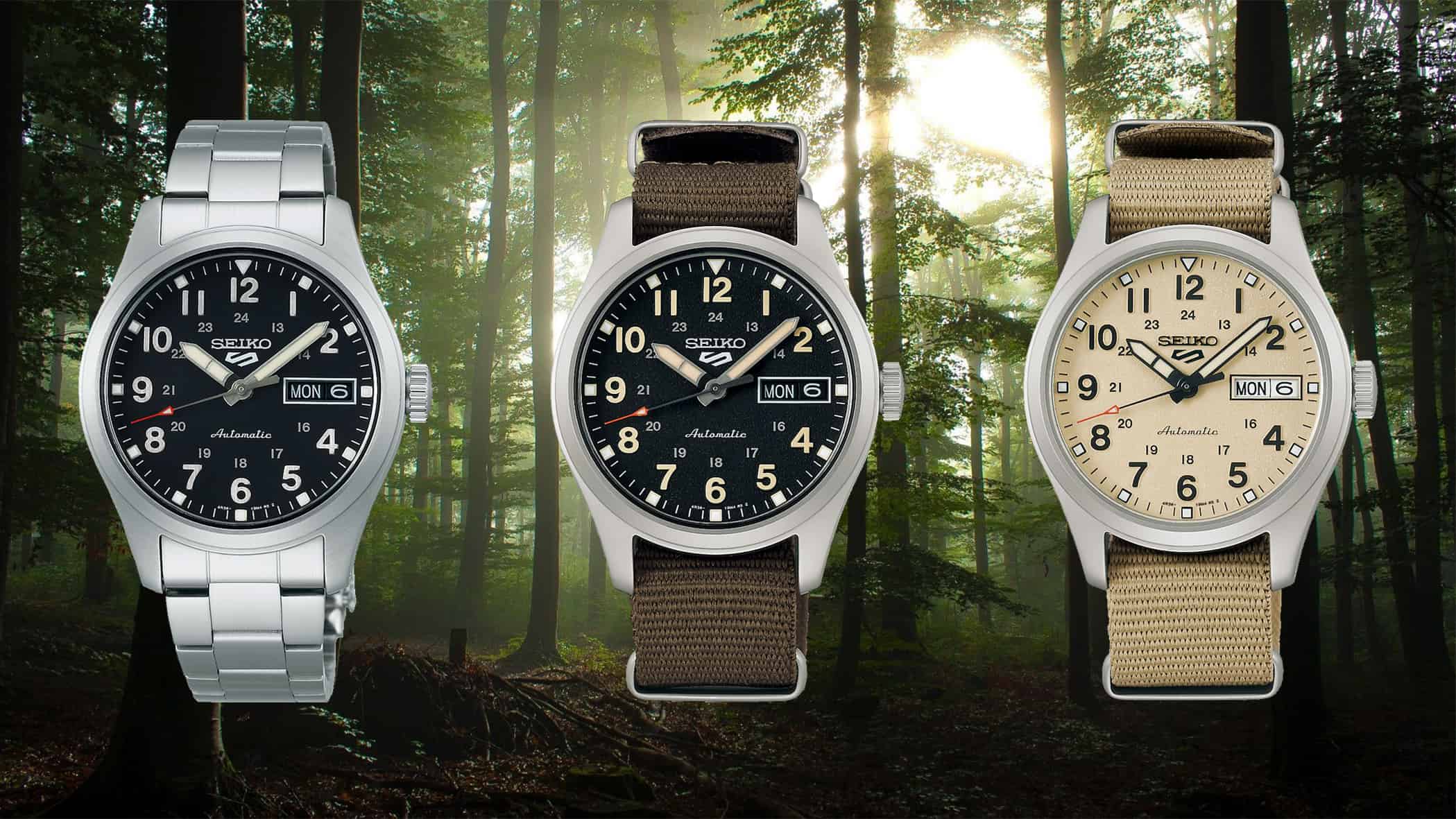 Return To Form: Seiko Introduces an Ensemble of 36mm Field Watches with New  Addition to 5 Sports Collection - Worn & Wound