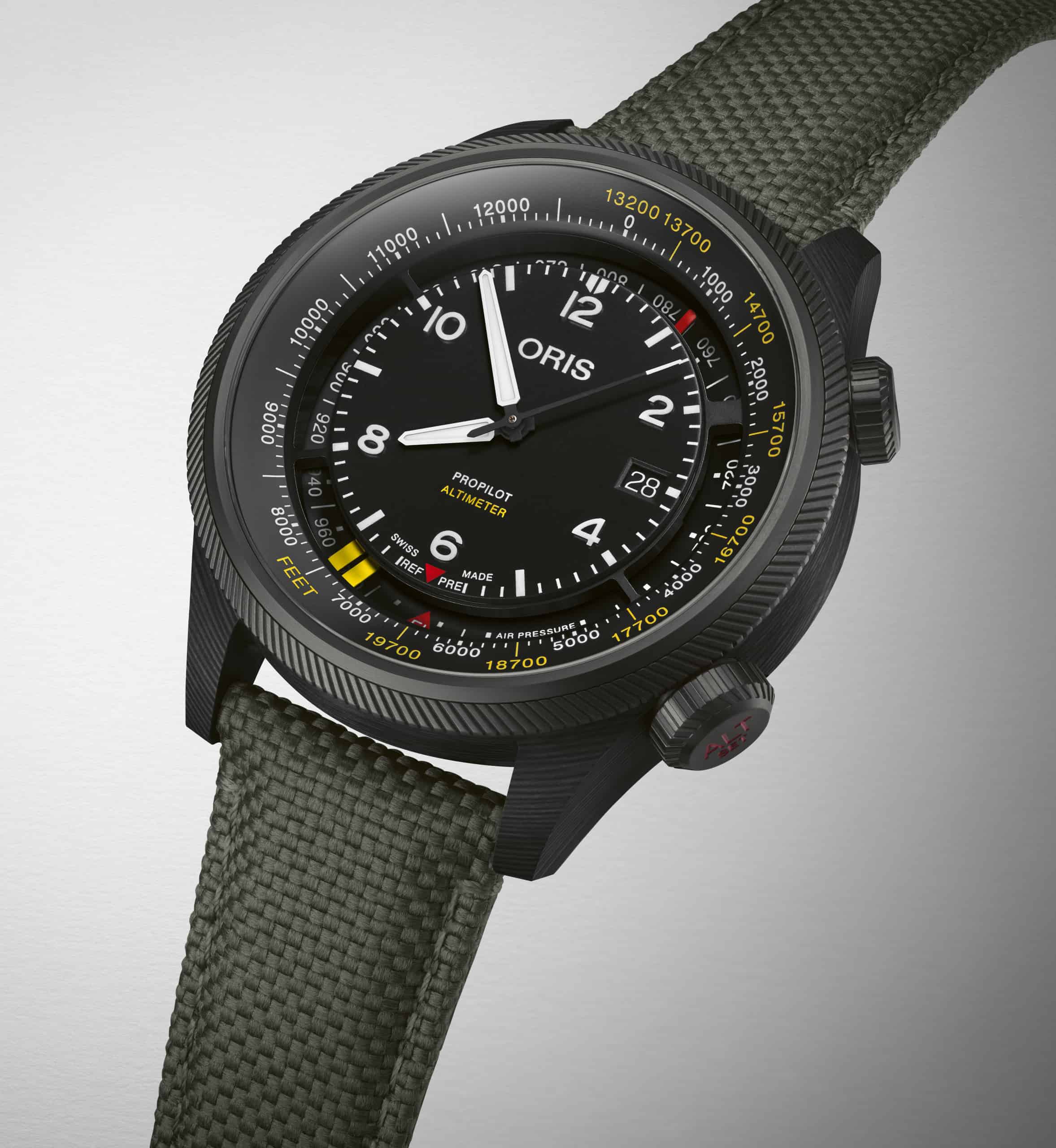 A New 3D-Printed Carbon Fiber Composite Case and an Upgraded Mechanical  Altimeter Takes The Oris ProPilot Altimeter to Greater Heights - Worn &  Wound
