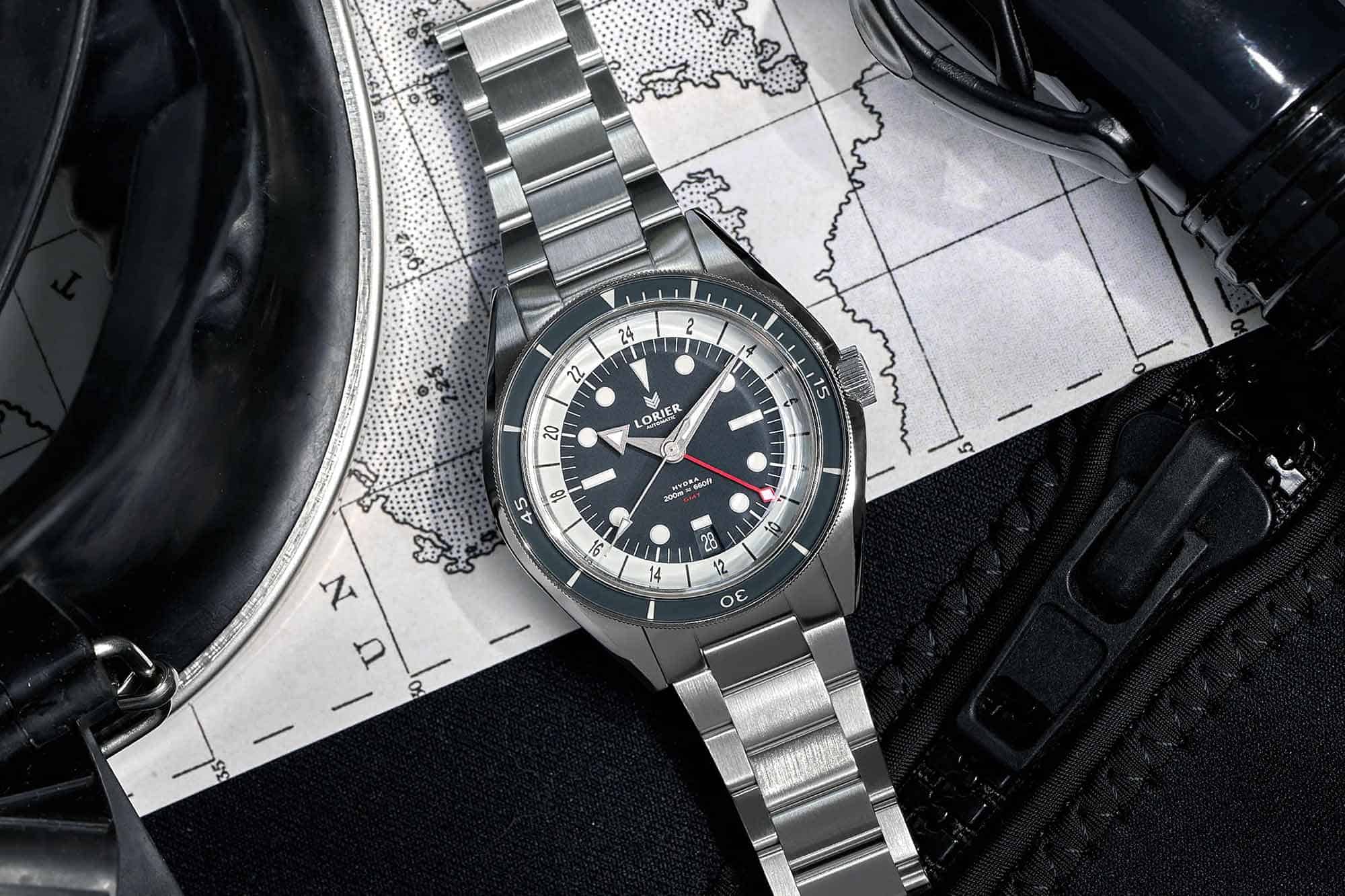 Lorier Updates their Hydra and Hyperion Lines with New Watches Featuring  the Miyota 9075 Flyer GMT Caliber - Worn & Wound