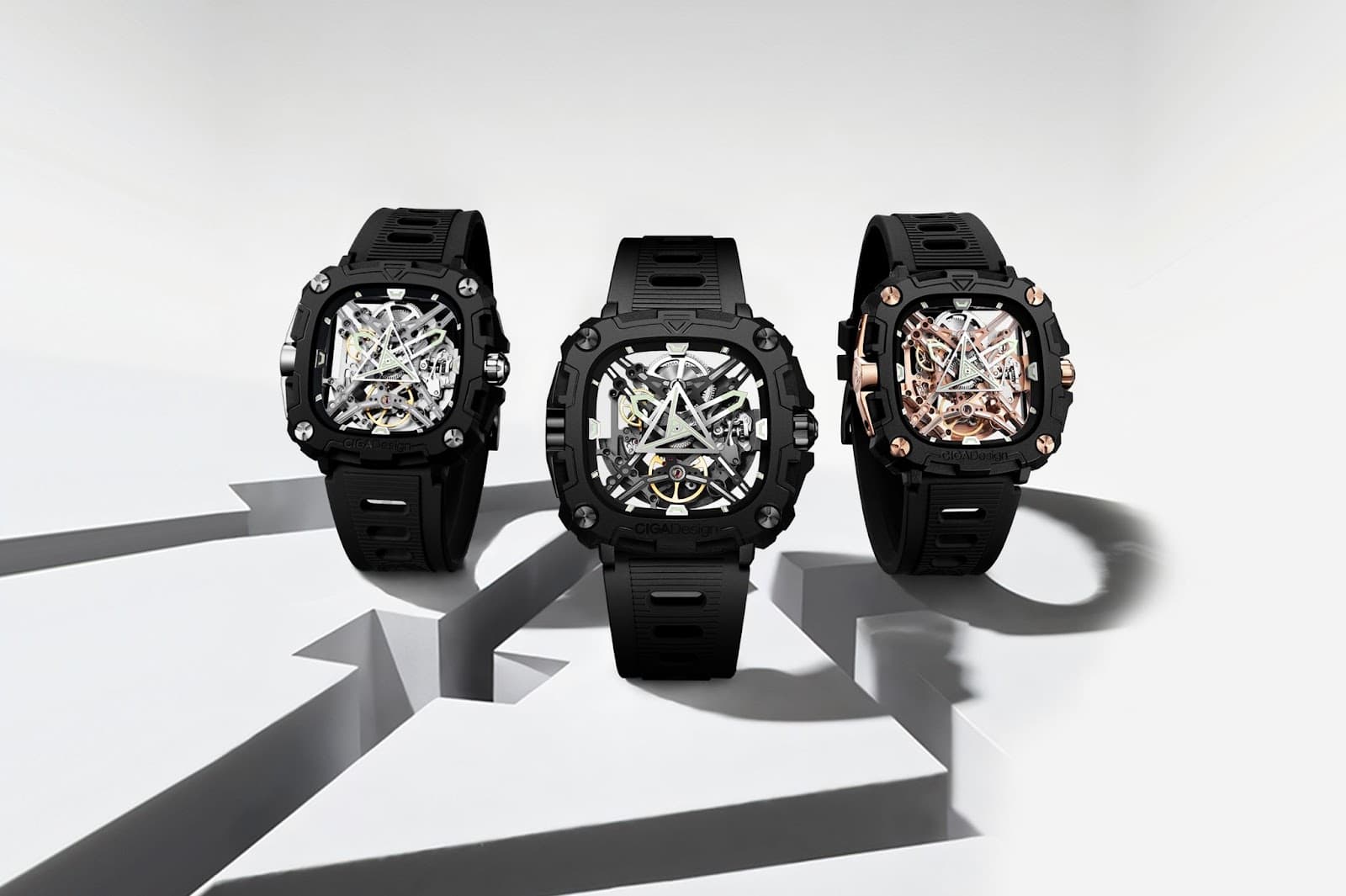 CIGA Design Orologio Meccanico Automatico Uomo Serie X - Eye Of Horus - Cassa In Bioceramica, Cinturino In Silicone Nero, Vetro Zaffiro