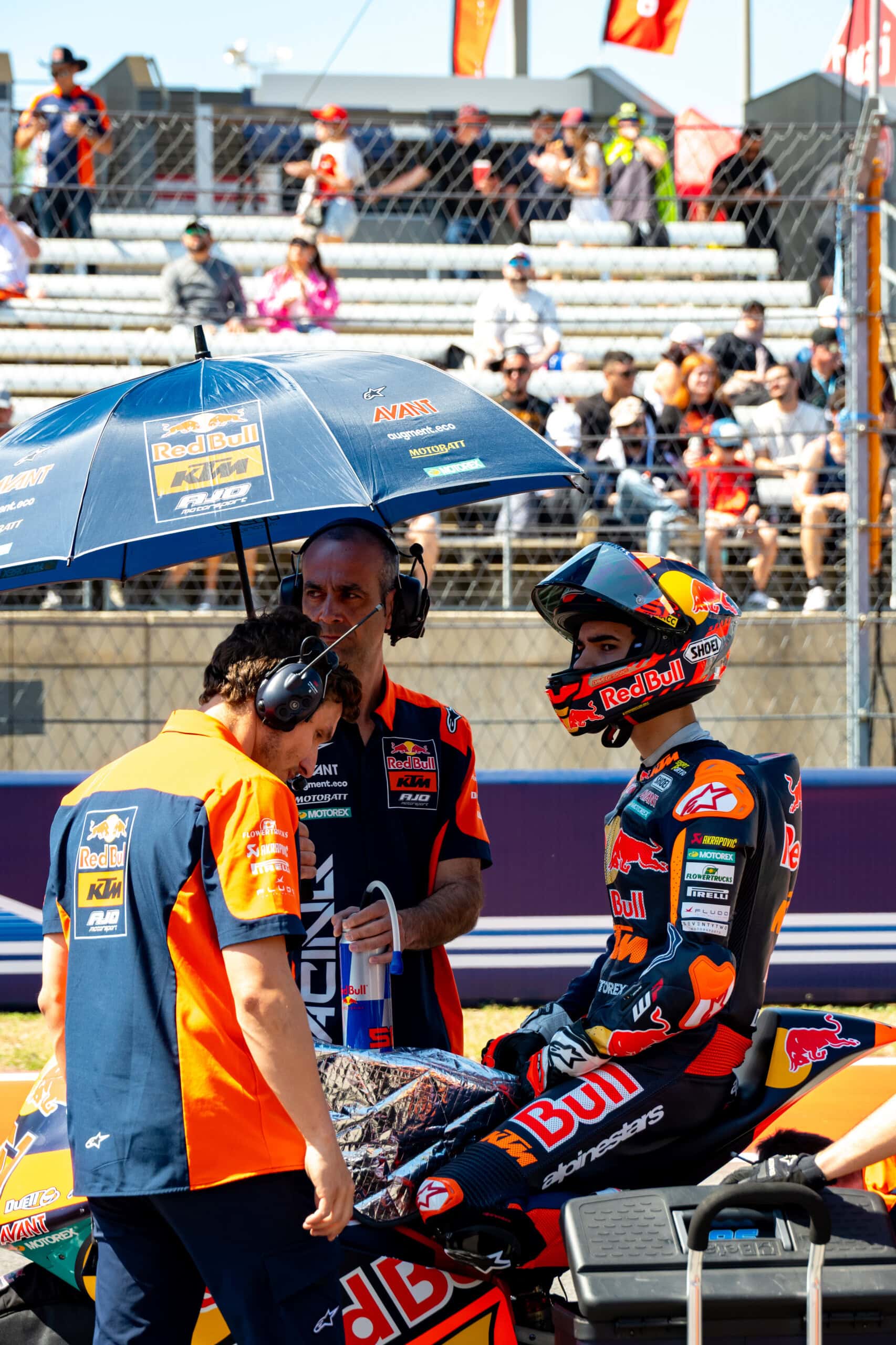 #51 Brian Uriarte prepping for his Moto3 race